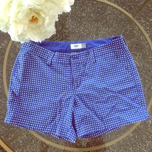 Blue with white dot shorts EUC Old Navy 6